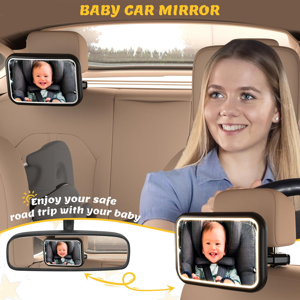 Fosucwin wide-view mirror provides broad sight of your baby.