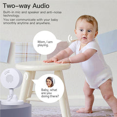 FOUKWKC Tuya baby monitor flexible mount enables easy placement.