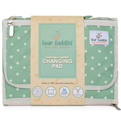 Four Cuddles changing pad is waterproof and wipeable for quick cleanups during outings.