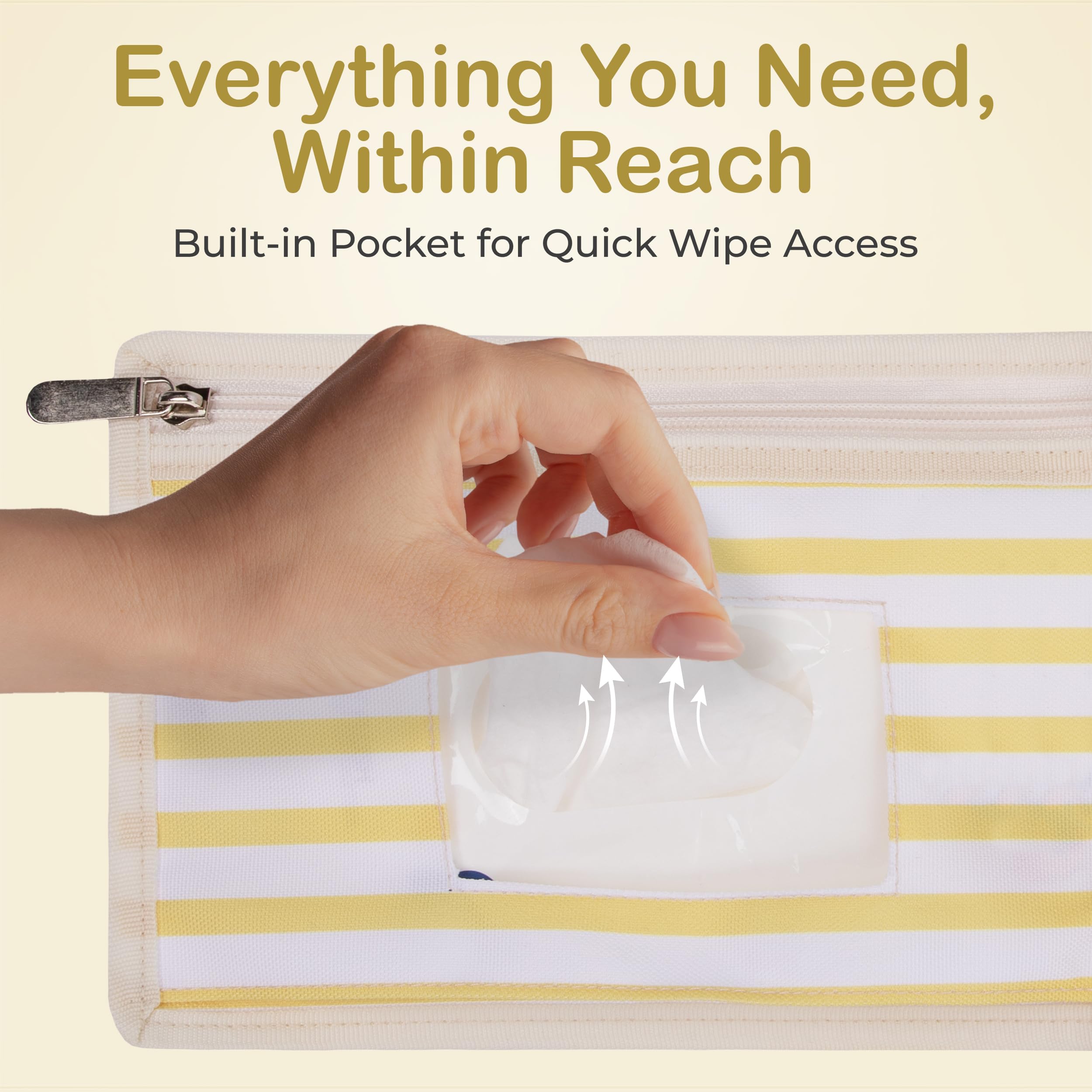 Four Cuddles diaper changing pad in-bag display shows grab-and-go practicality.