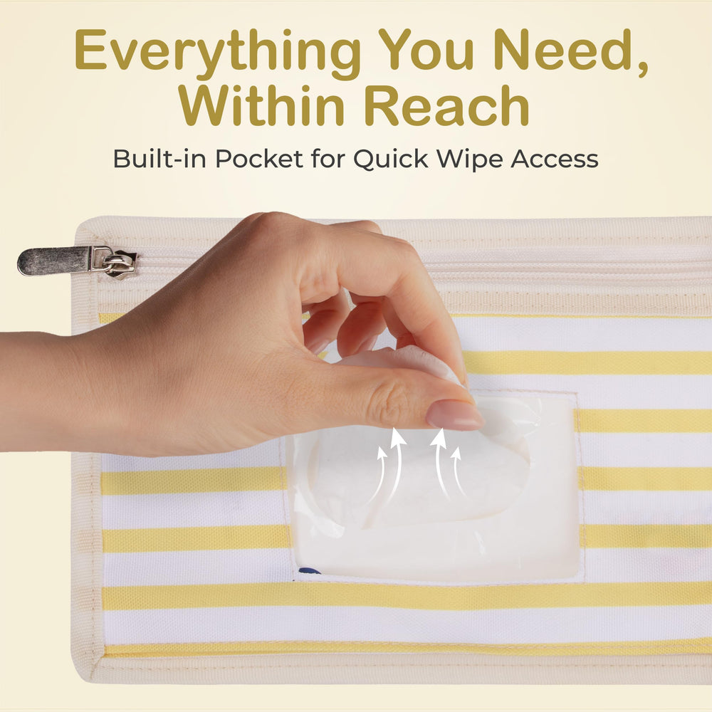 Four Cuddles diaper changing pad in-bag display shows grab-and-go practicality.