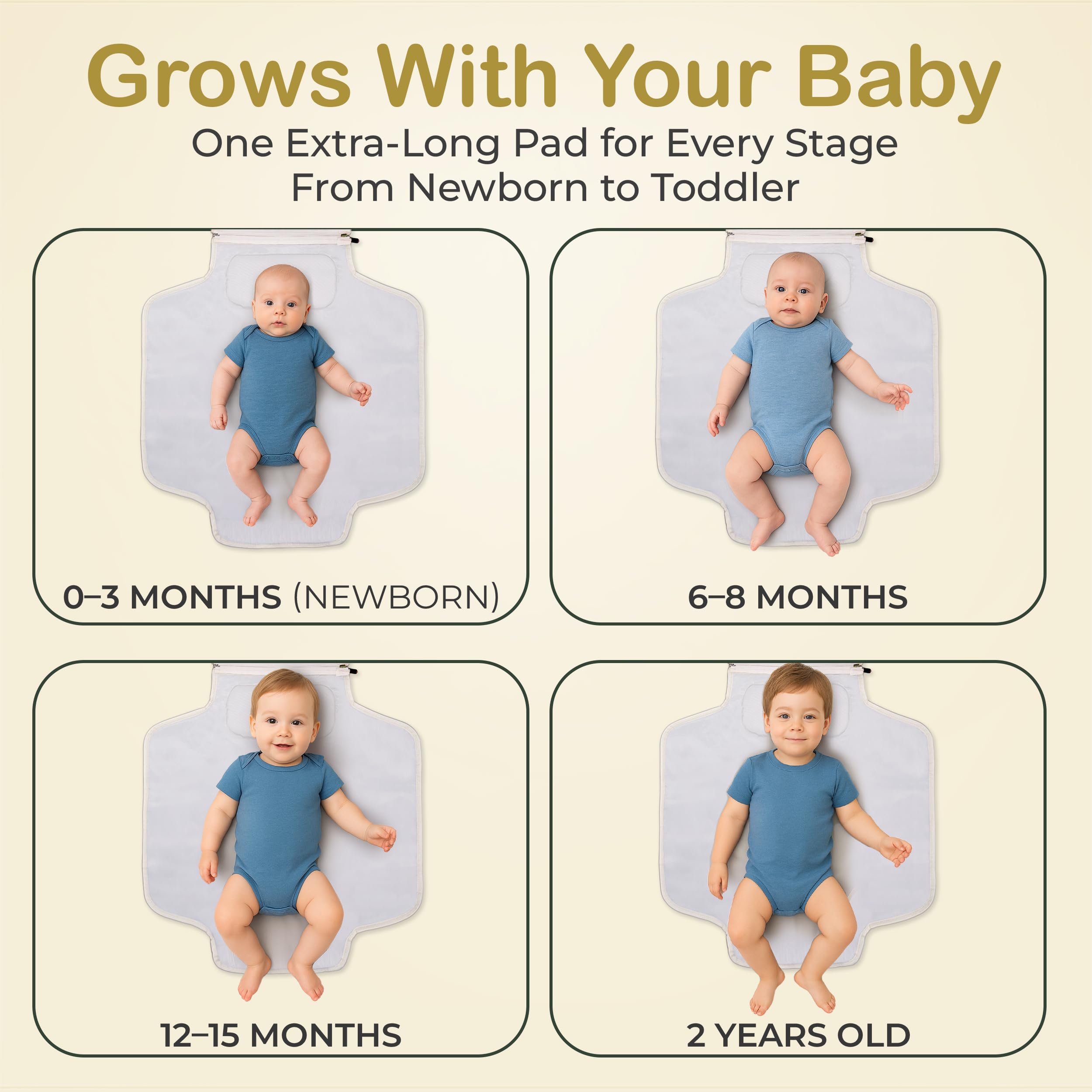 Four Cuddles portable changing pad machine-washable for deeper cleans.