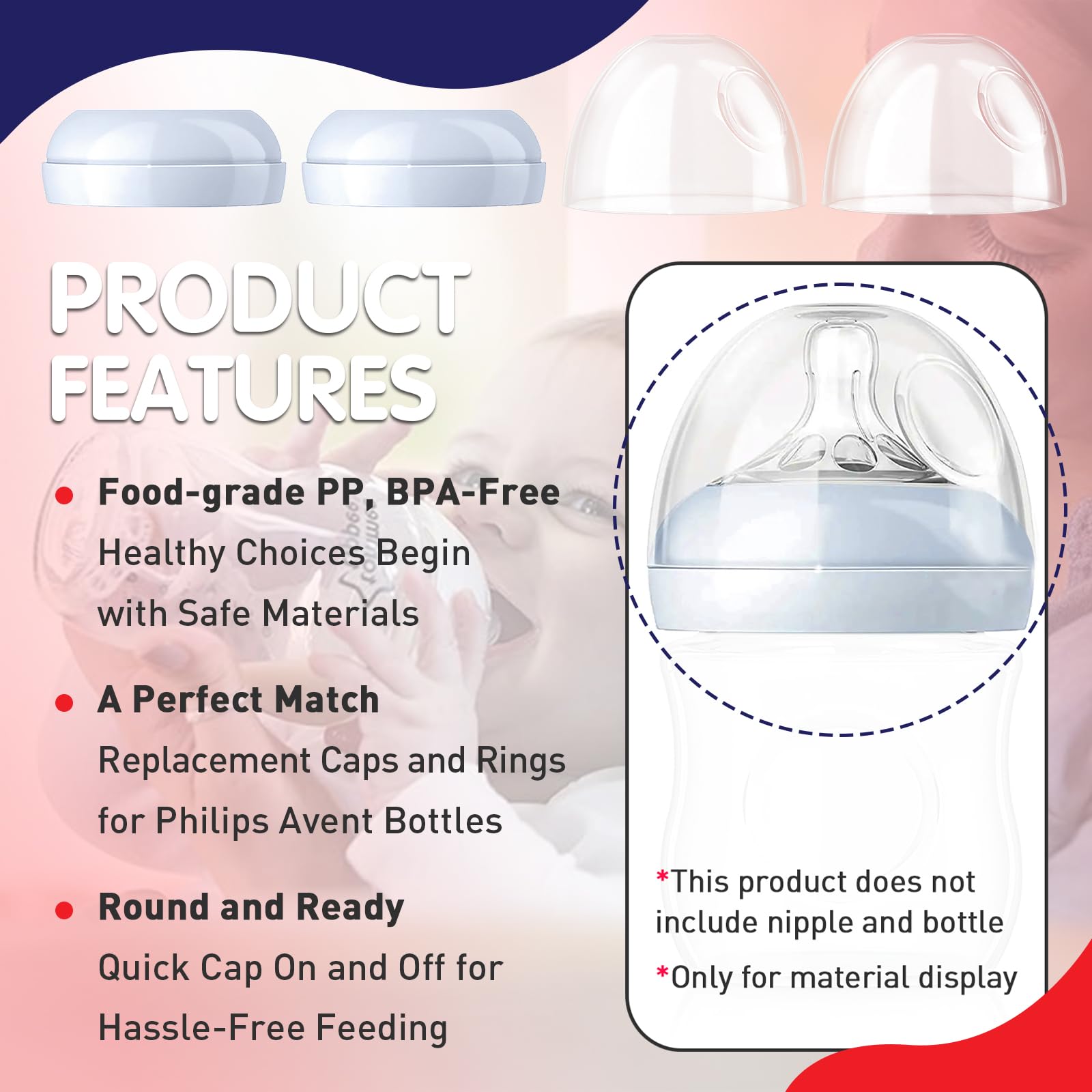 Foycow replacement kit for Philips Avent natural bottles enabling convenient on-the-go use.