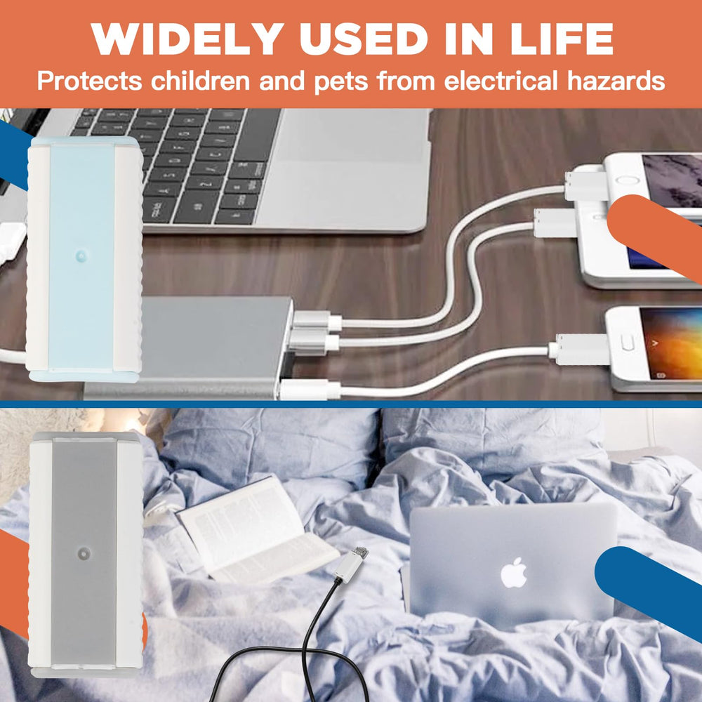 Foycow pack in-use at a living room and workspace showing practical everyday safety.