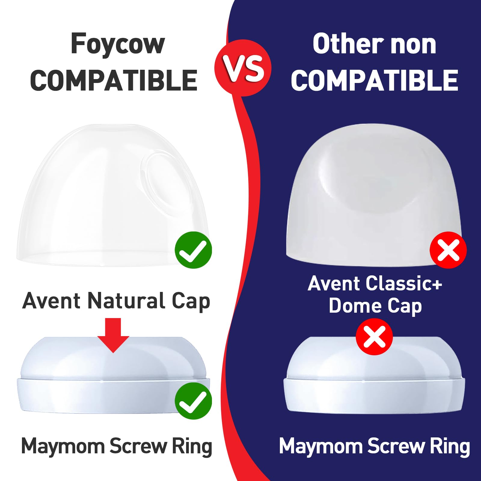 Foycow bottle caps and rings kit ensuring hygienic storage for busy parents.