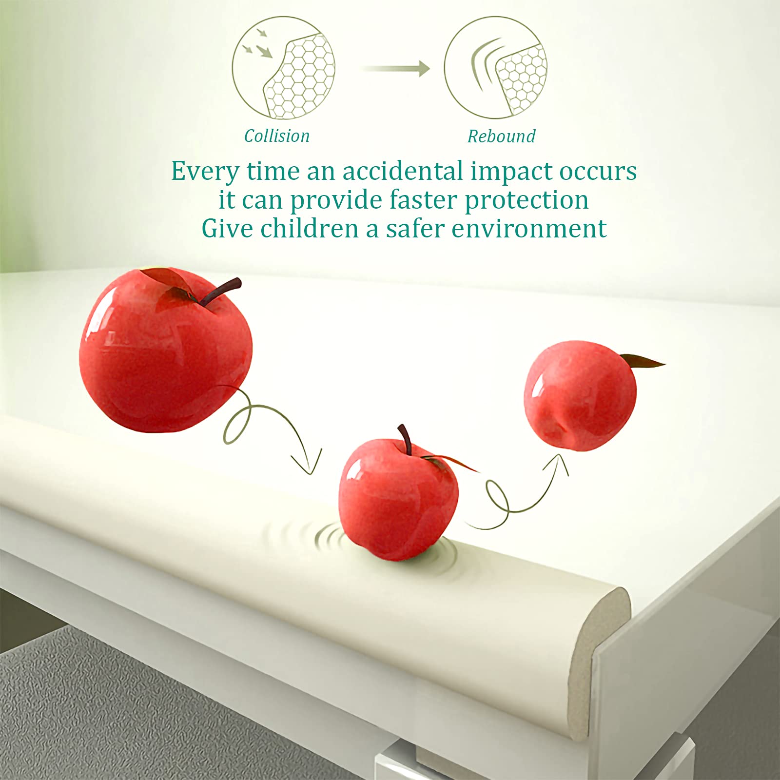 Fozobaiy beige coffee table edge protector cushions play area near seating.