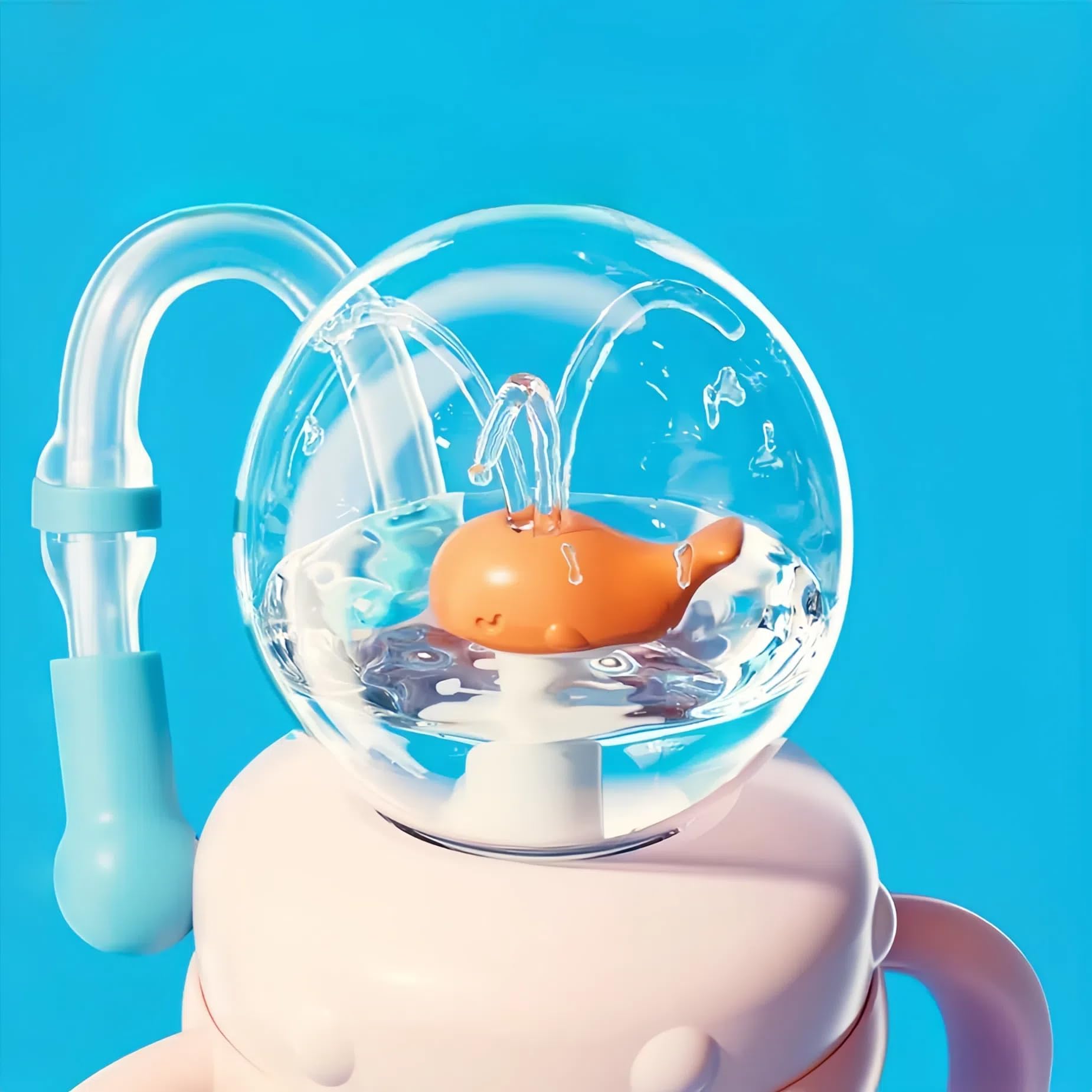 FRAGRANTGARDEN Kid-Friendly Whale Sippy; designed for easy, mess-minimized hydration