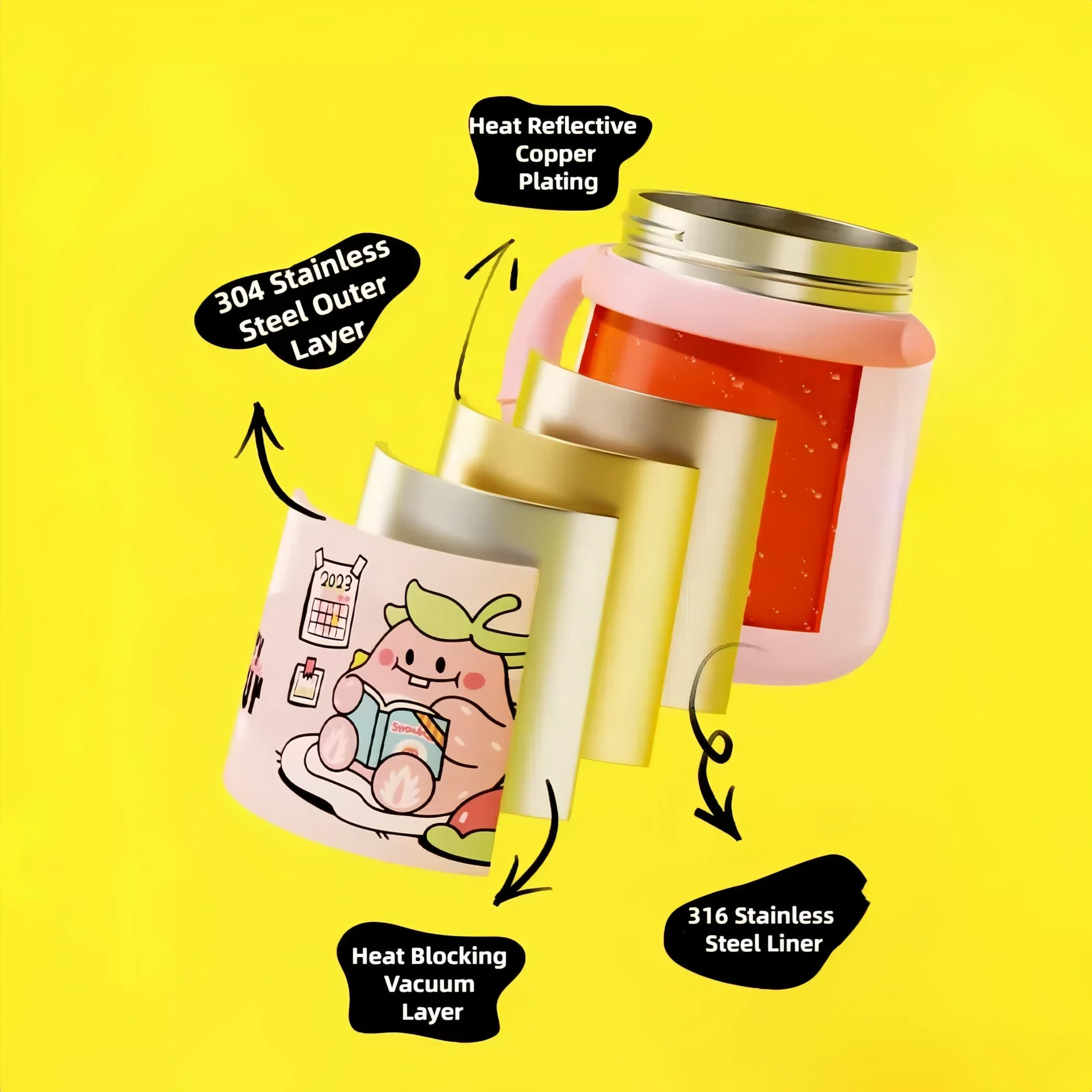 FRAGRANTGARDEN Weighted Sippy Cup; adjustable strap for stable hands during outings