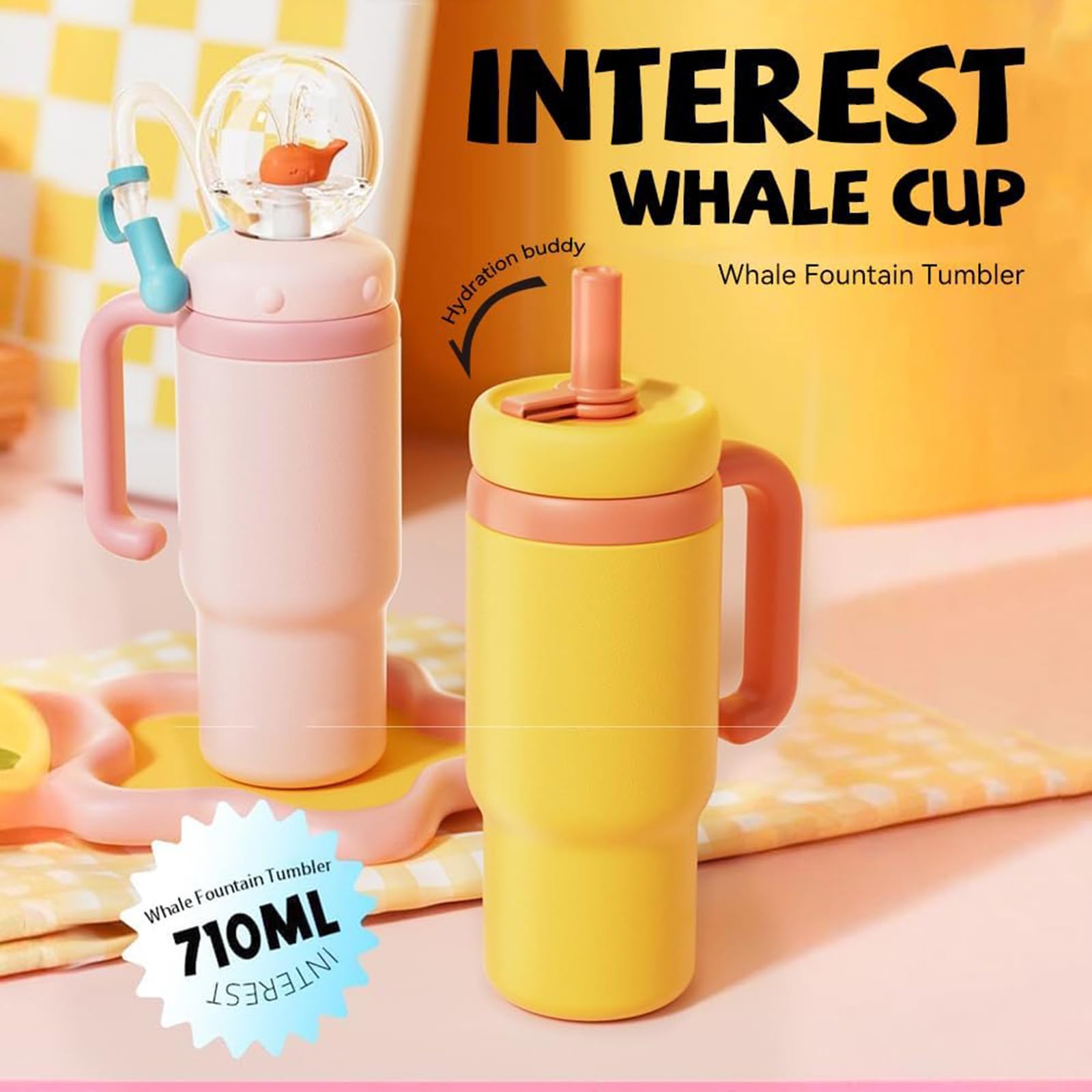 FRAGRANTGARDEN whale squirt top adds playful interaction during sipping