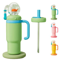 FRAGRANTGARDEN whale water bottle with handle for easy school and travel hydration