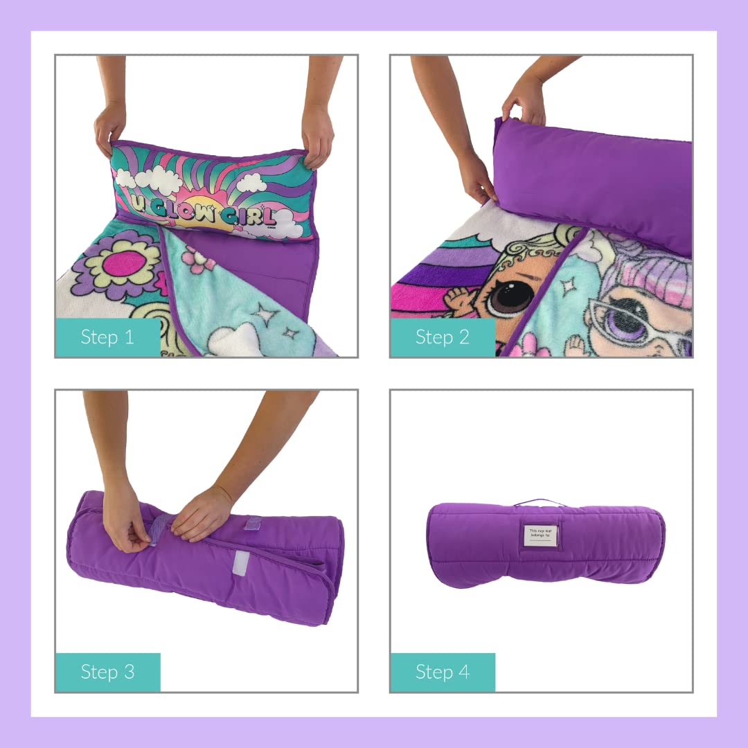 Franco LOL Surprise nap mat travel-ready setup ideal for on-the-go naps.