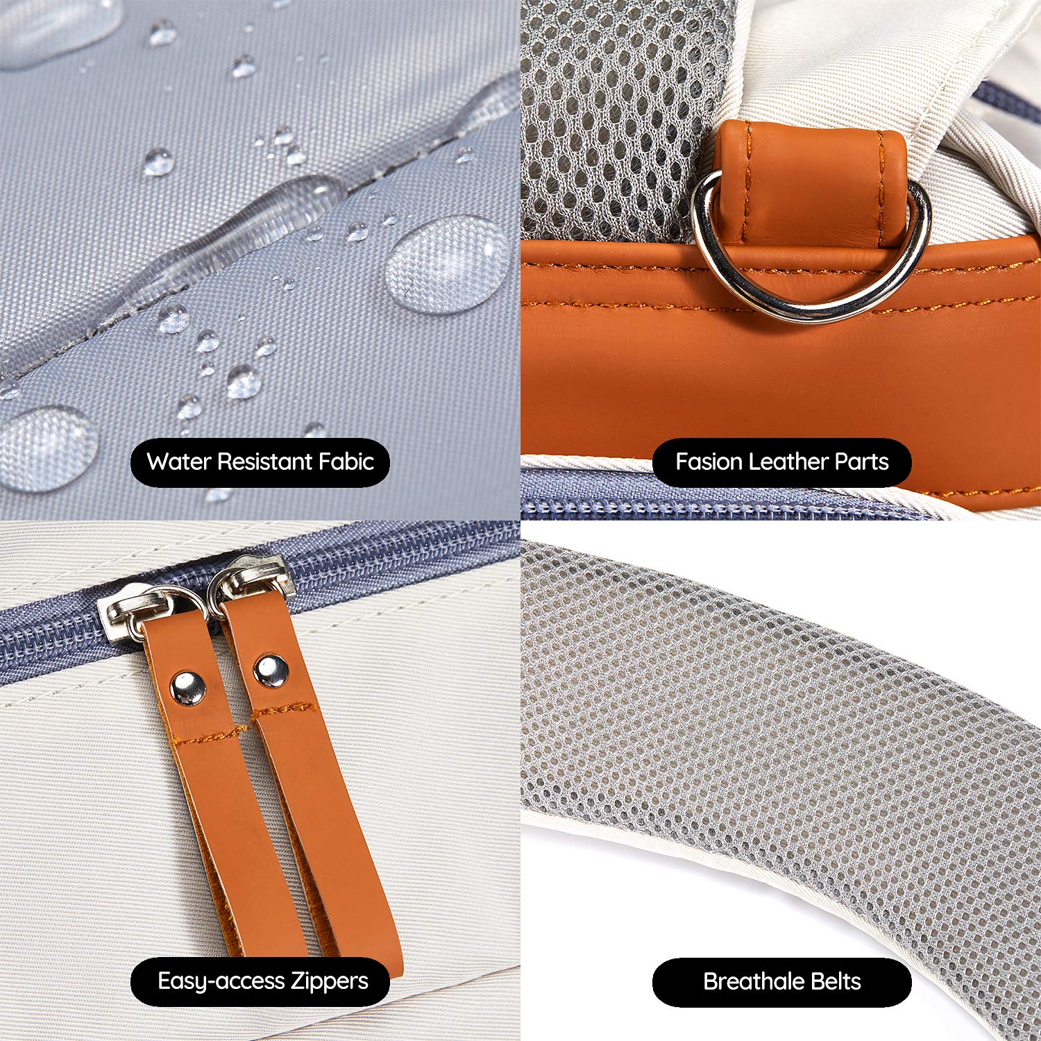 Frank Mully diaper bag backpack with stroller straps enables hands-free carrying.