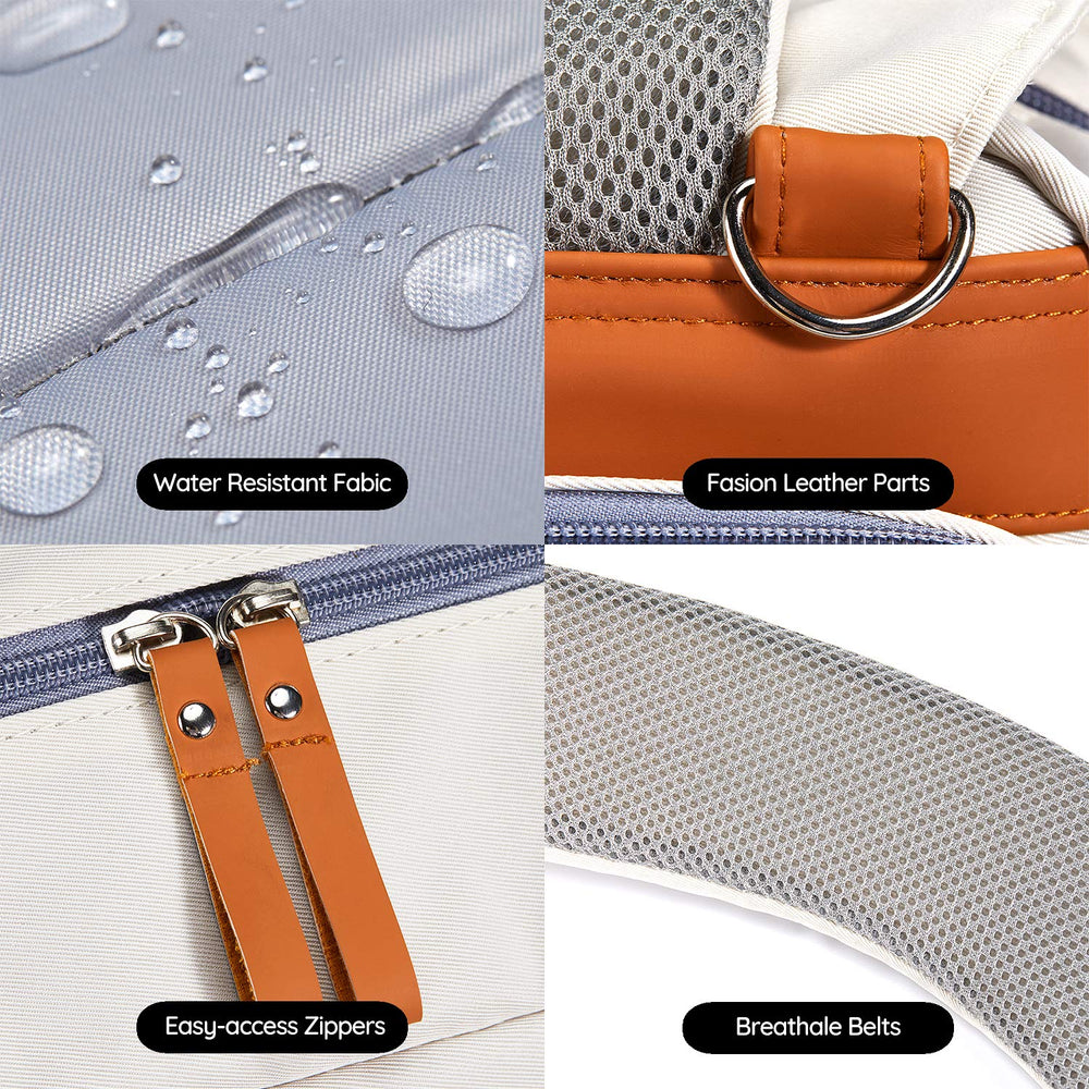 Frank Mully diaper bag backpack with stroller straps enables hands-free carrying.