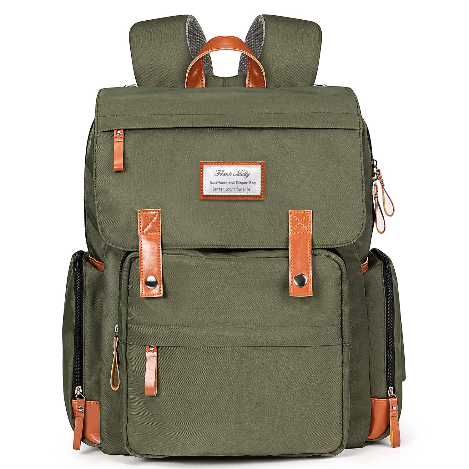Frank Mully diaper bag backpack built for hands-free parenting on the go.
