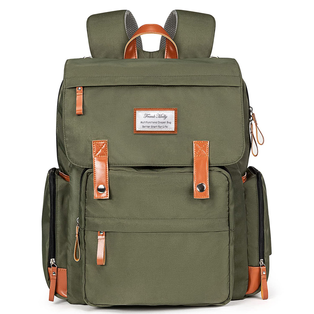 Frank Mully diaper bag backpack built for hands-free parenting on the go.