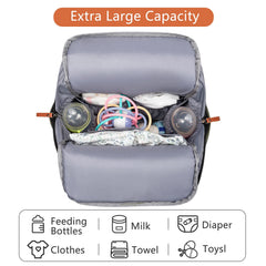 Frank Mully diaper bag stroller straps keep bag secure while you stroll.