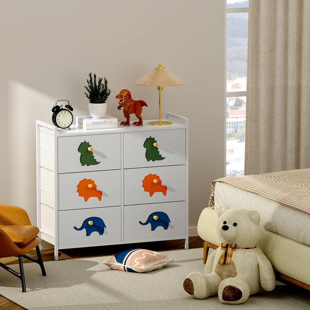 FRAPOW Kids Dresser anti-tipping feature shown for safer setup.