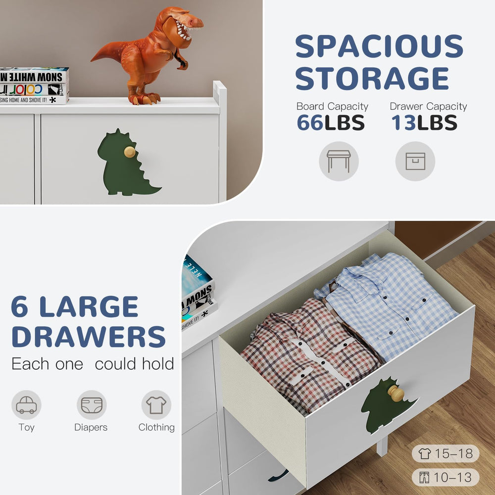 FRAPOW Kids Dresser foldable-drawers collapsed for compact storage.