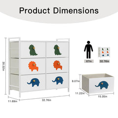 FRAPOW Kids Dresser removable-drawers shown for flexible, seasonal organization.