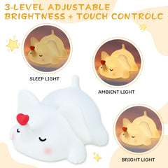 FRDEV Elephant night light uses touch control for easy bedtime dimming.