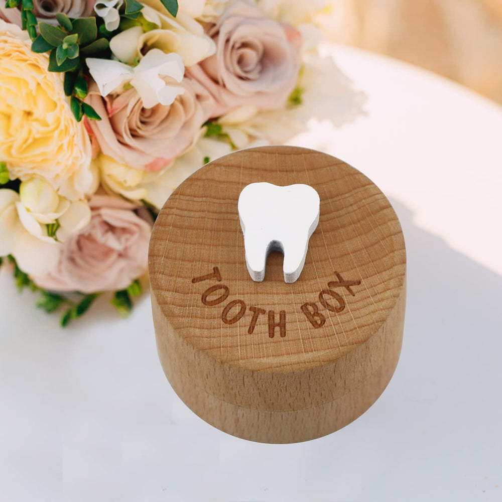 Free-space Tooth Fairy Box closeup reveals craft detail and durable finish.