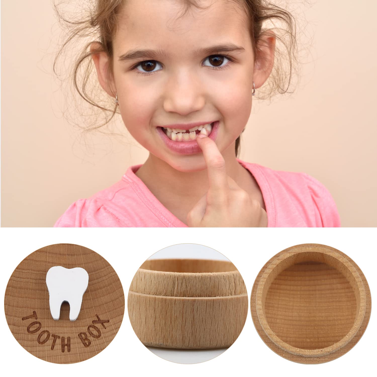 Free-space Tooth Fairy Box on a shelf demonstrates treasured memory storage.