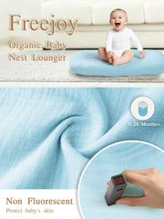 Freejoy baby lounger breathable-cotton shows soft, cool fabric for cozy naps