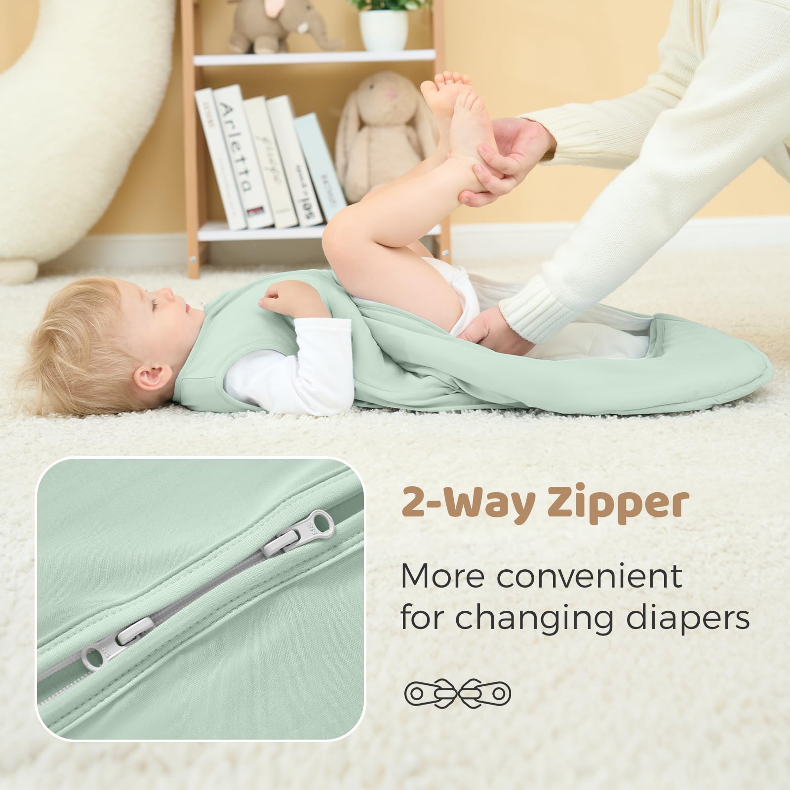 Freejoy sleeping bag quilted interior keeps lining in place for steady comfort.