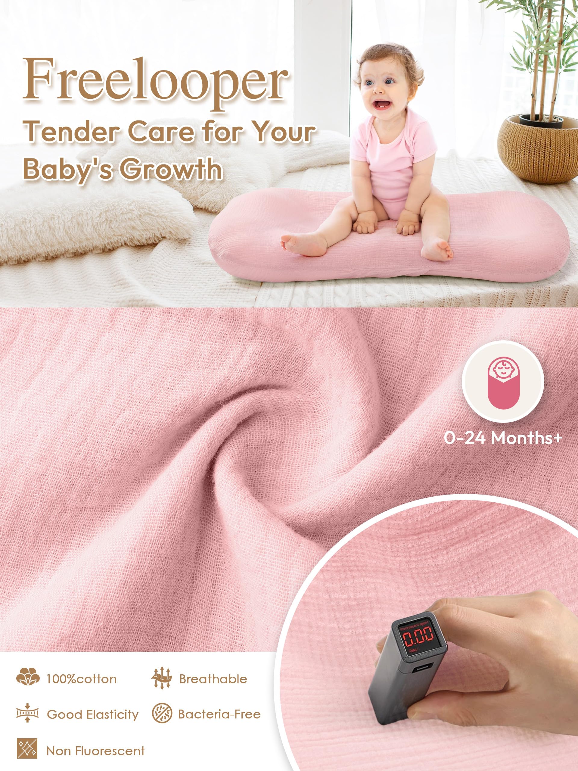 Freelooper Baby Lounger safety certifications reassure caregivers in cozy home spaces.