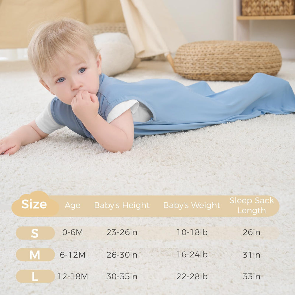 Freelooper sleep sack's roomy leg area supports natural movement for babies.