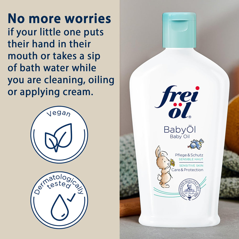 frei öl Baby Oil diaper-area image shows gentle care during diaper changes.