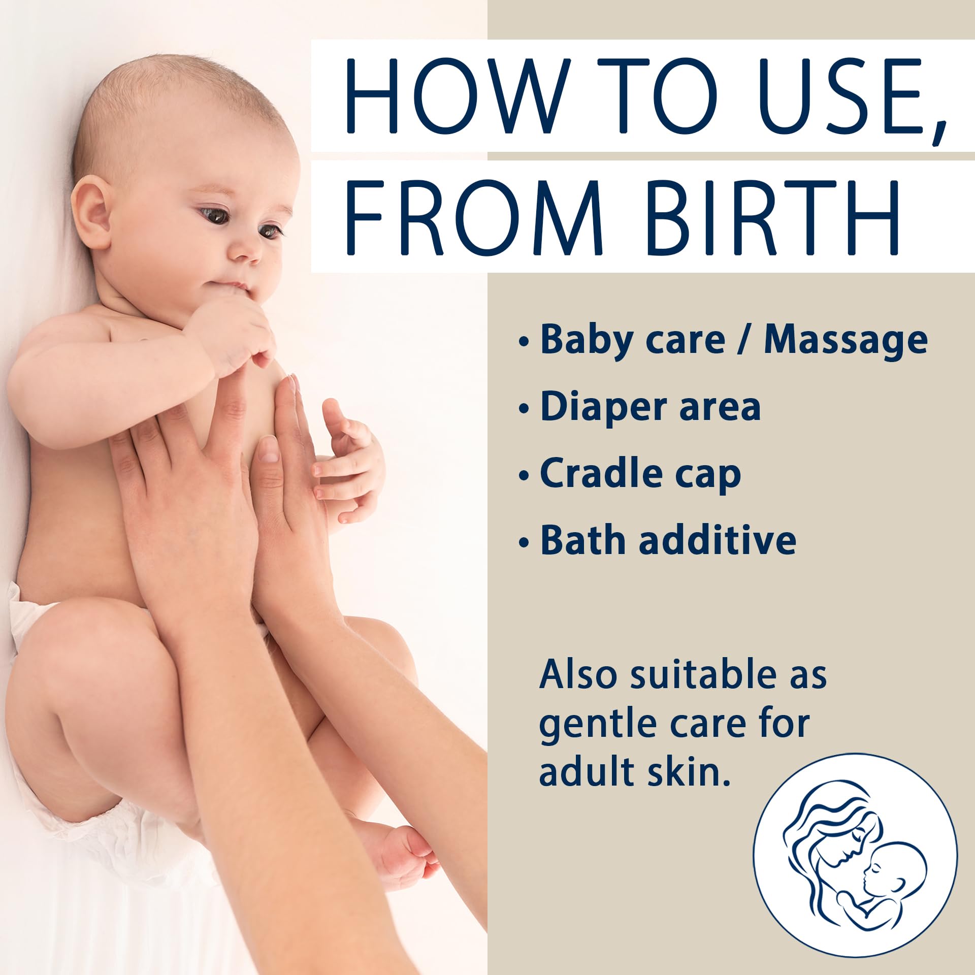 frei öl Baby Oil texture image highlights lightweight, non-greasy skin feel.