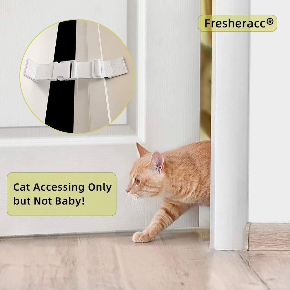 FresherAcc door lock latch shows cat access only, keeping litter room accessible