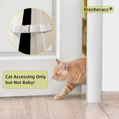 FresherAcc door lock latch shows cat access only, keeping litter room accessible