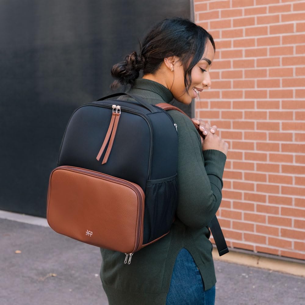 Freshly Picked breast pump backpack dimensions 15.5x12x8 inches accommodates Spectra S1/S2.