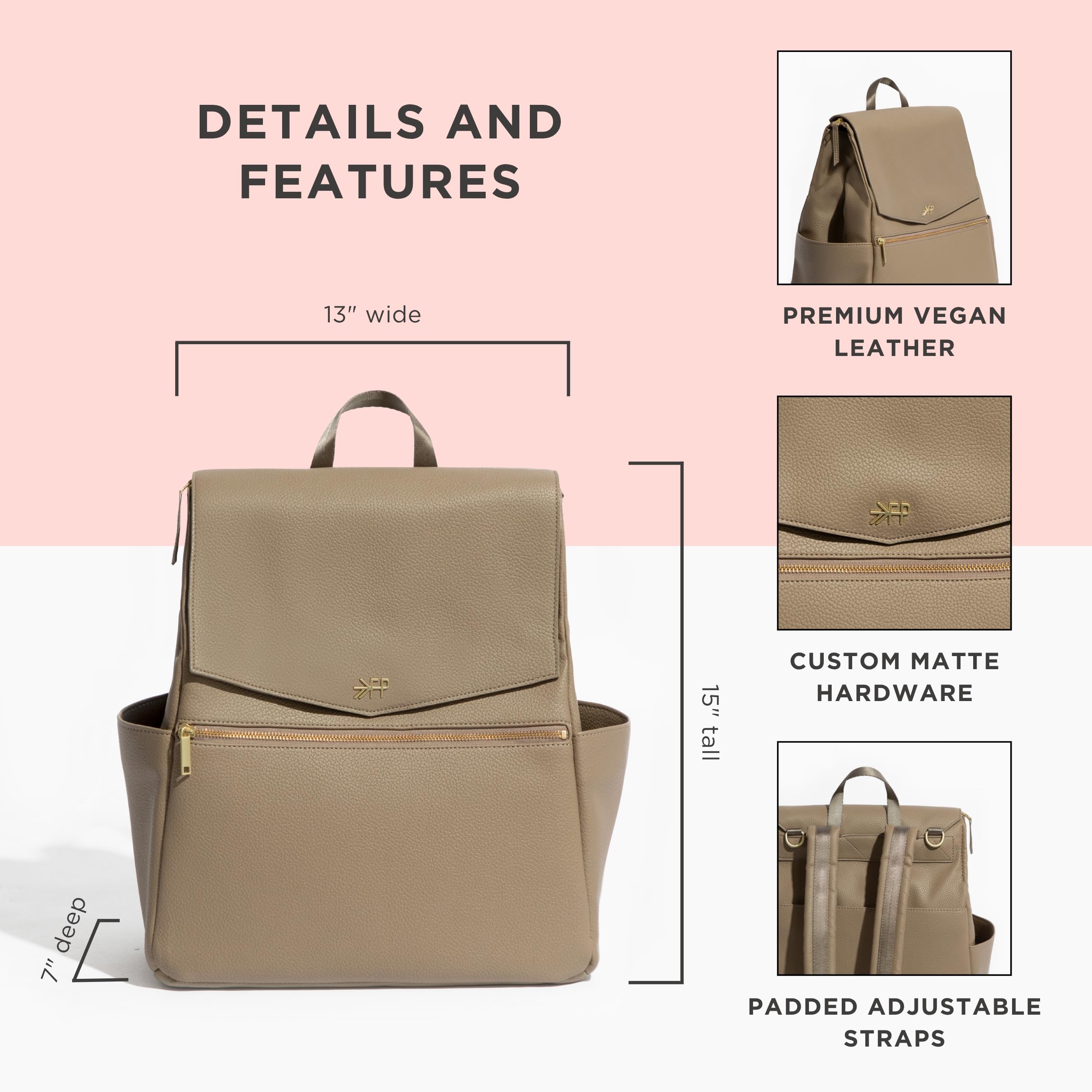 Convertible straps from backpack to crossbody for flexible daily wear.