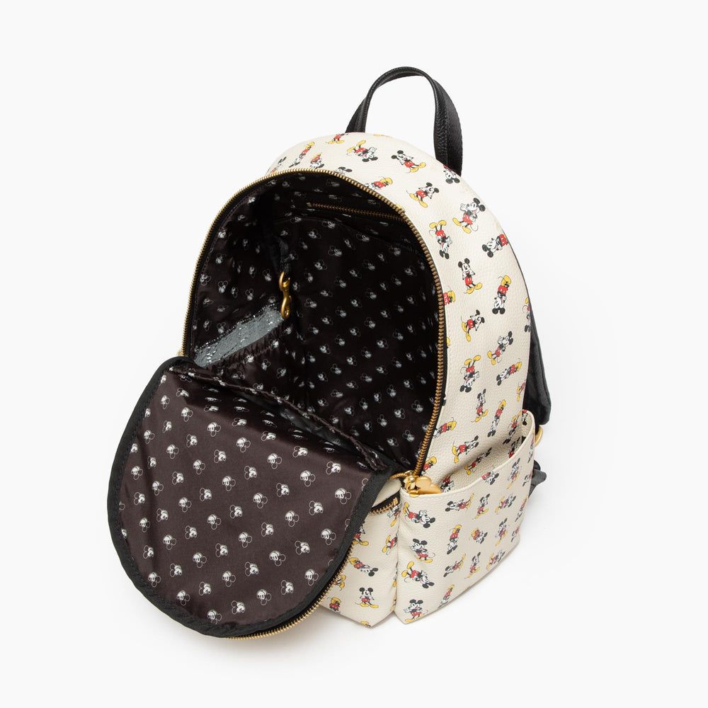 Freshly Picked Disney Mickey Mouse Mini Classic City Backpack bottle pockets for travel.