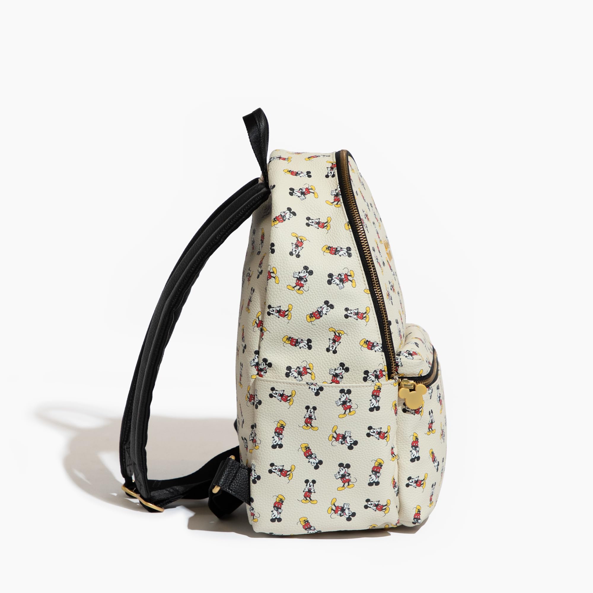 Freshly Picked Disney Mickey Mouse Mini Classic City Backpack interior with organized pockets.