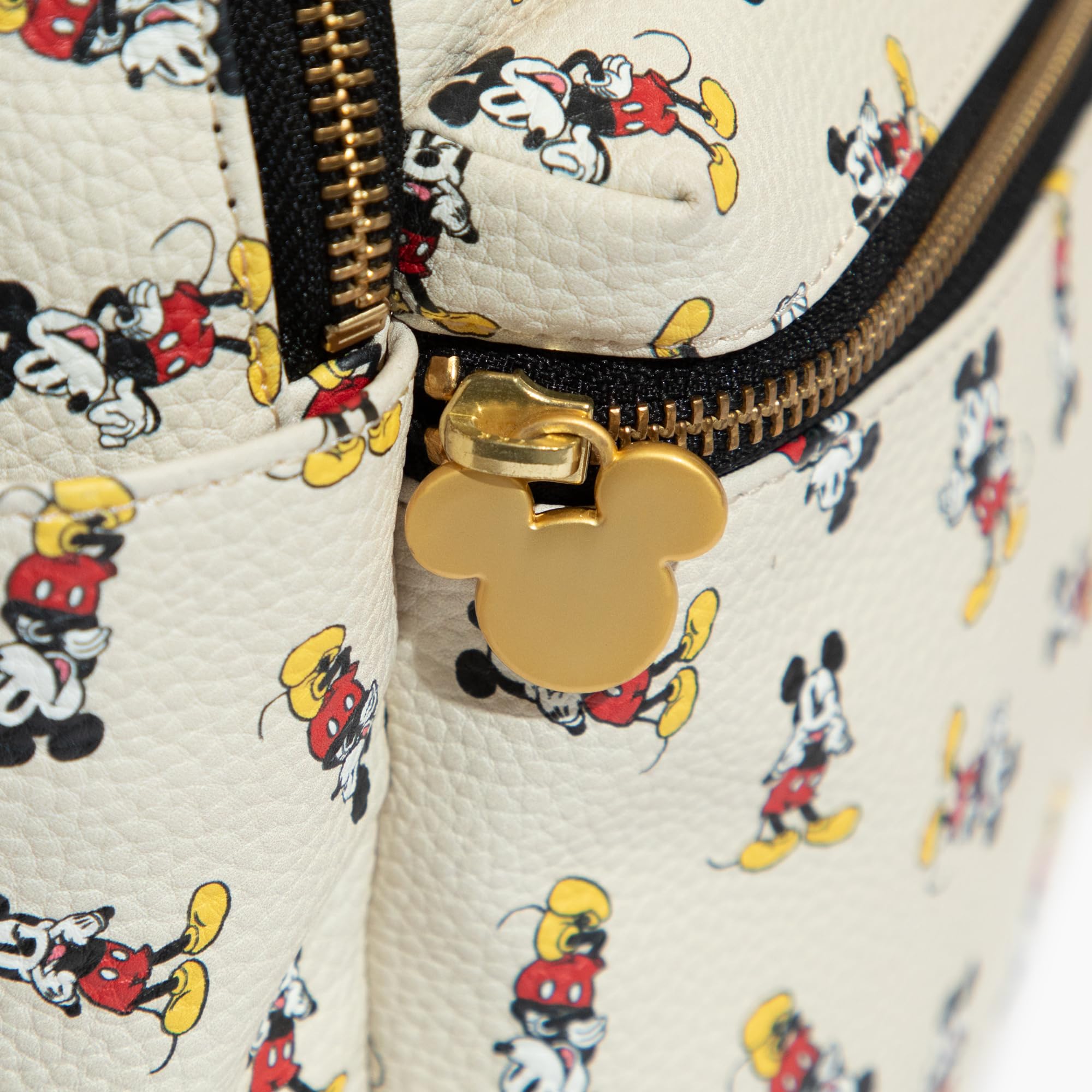 Freshly Picked Disney Mickey Mouse Mini Classic City Backpack padded shoulder straps for comfort.