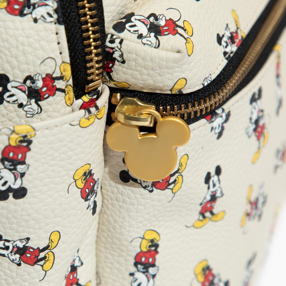 Freshly Picked Disney Mickey Mouse Mini Classic City Backpack padded shoulder straps for comfort.