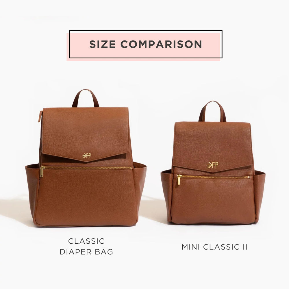 Freshly Picked Mini Classic cognac grab-and-go top handle