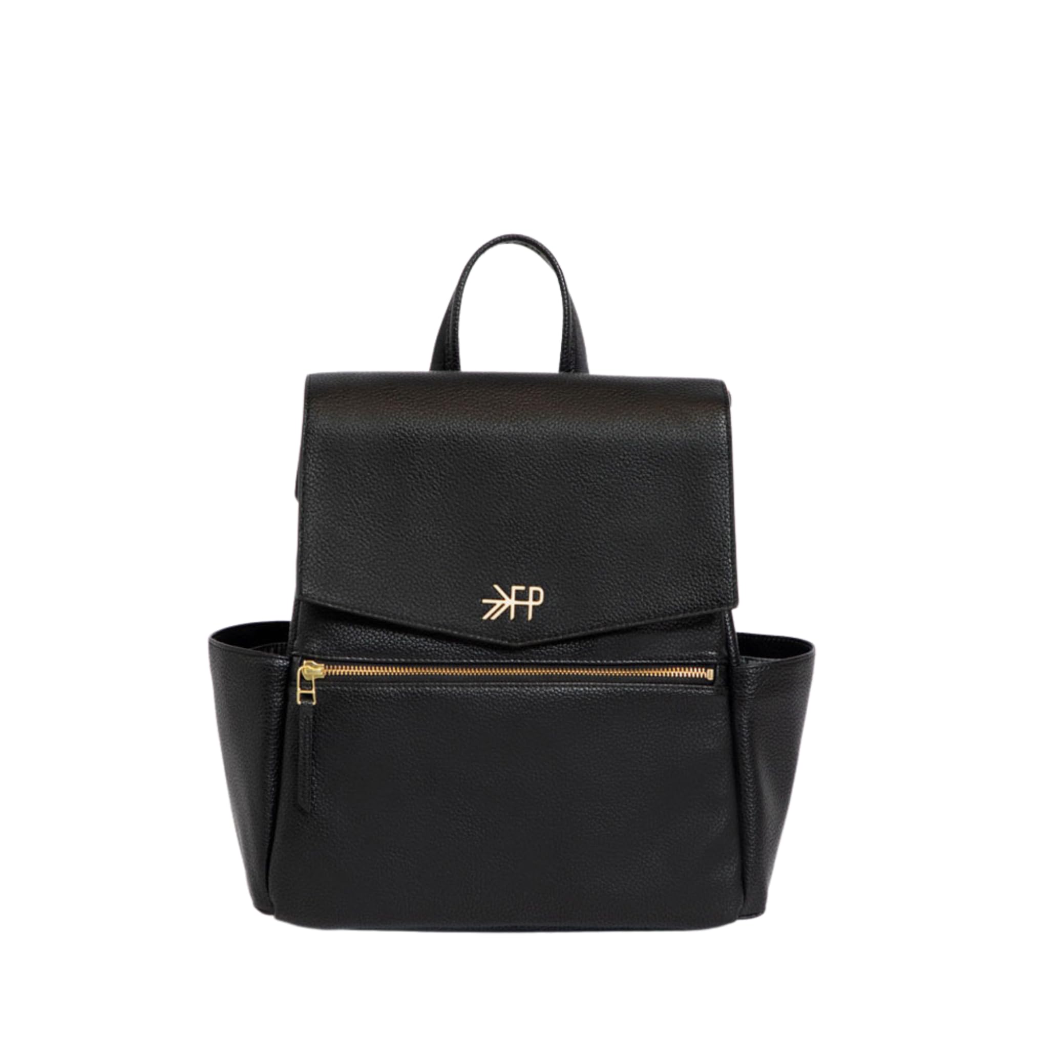 Freshly Picked Mini Classic Ebony front pocket for quick-access essentials.