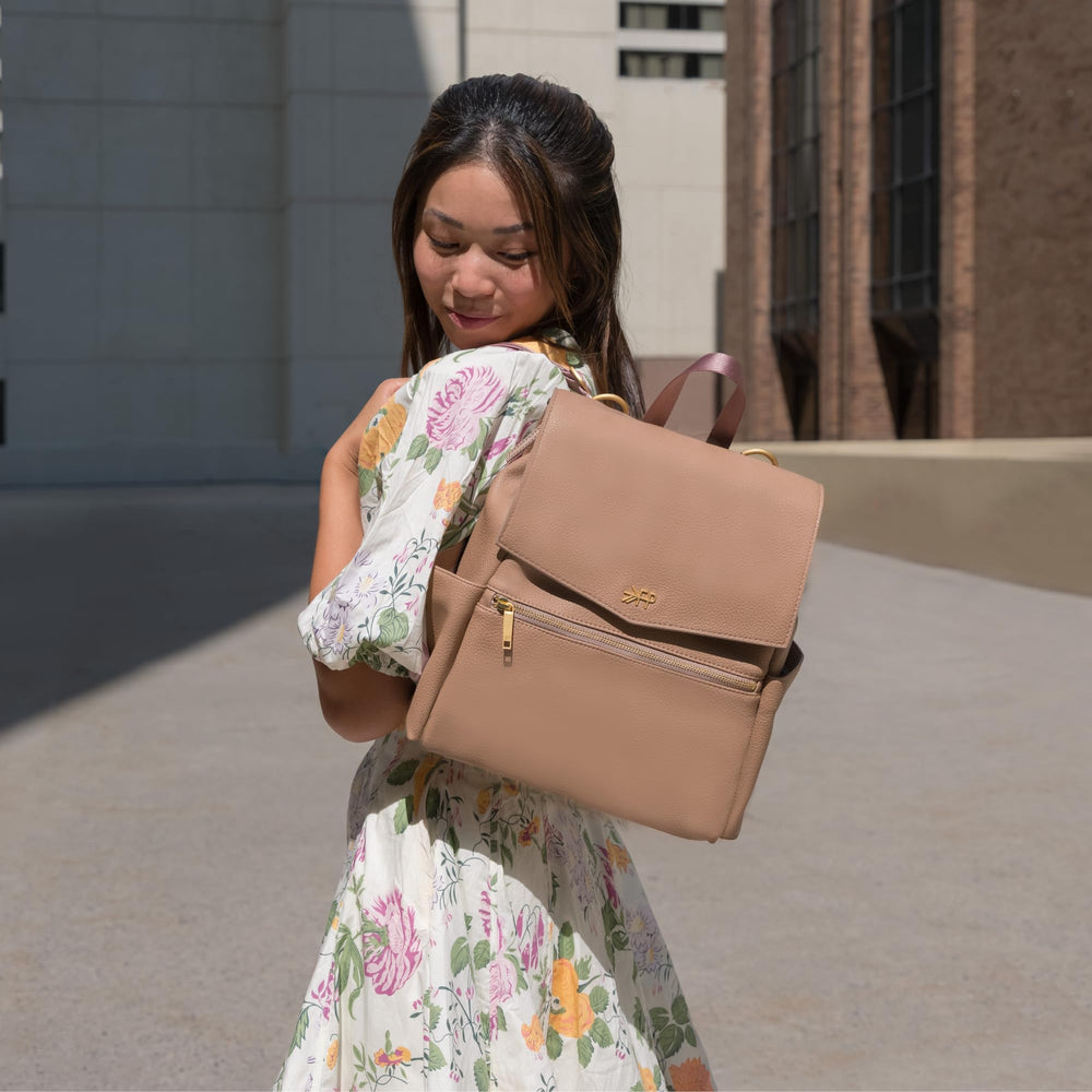 Freshly Picked Mini Classic Diaper Bag Backpack interior pockets organized on the go