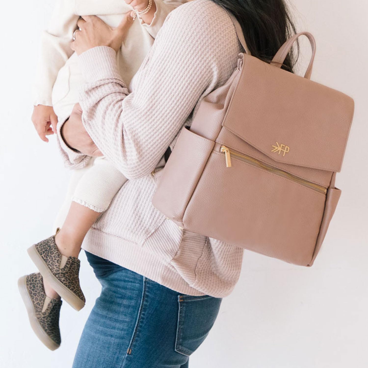 Freshly Picked Mini Classic Diaper Bag Backpack water bottle pocket fits 17 oz
