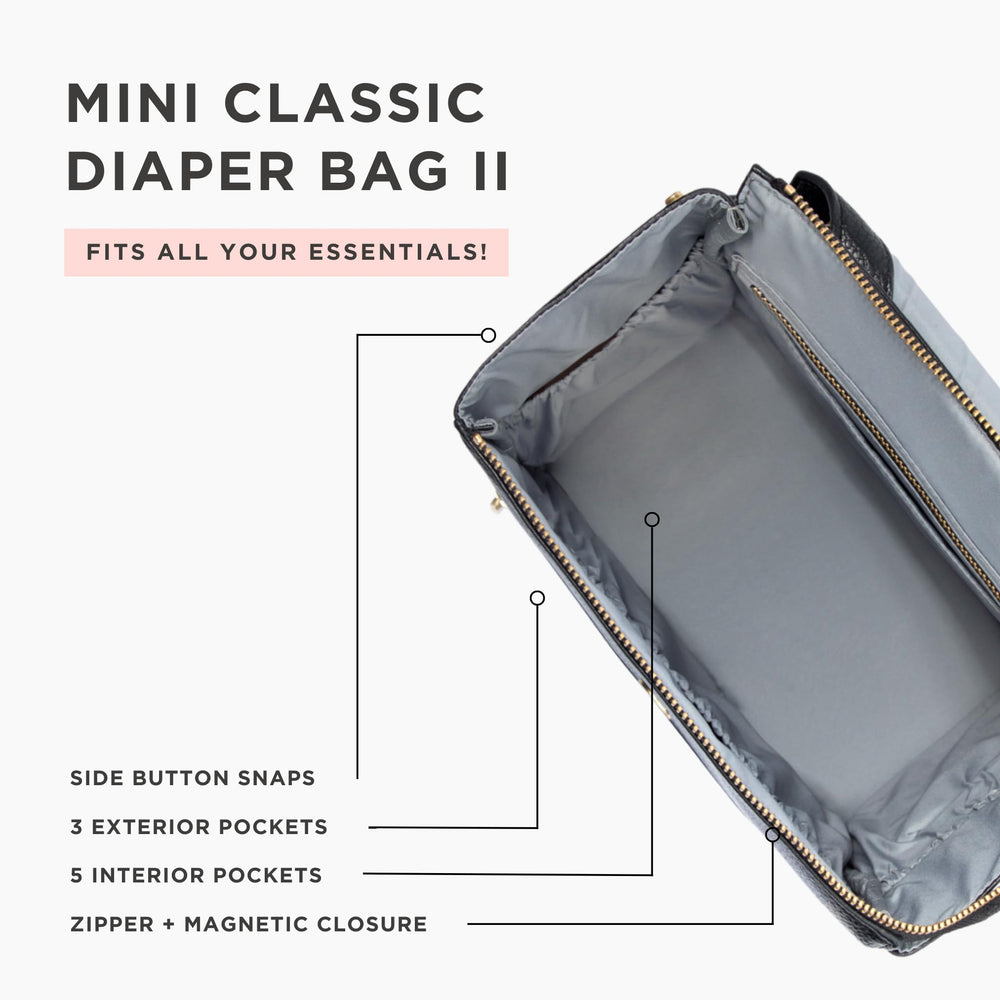 Freshly Picked Mini Classic Ebony insulated bottle pocket for warm or cold feeds.