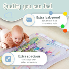 Freudeskind water mat XXL shows large 32x24 inch play area for safe exploration.
