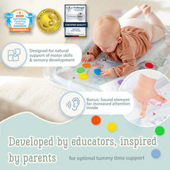 Freudeskind premium water play mat XXL baby play promotes sensory curiosity during tummy time