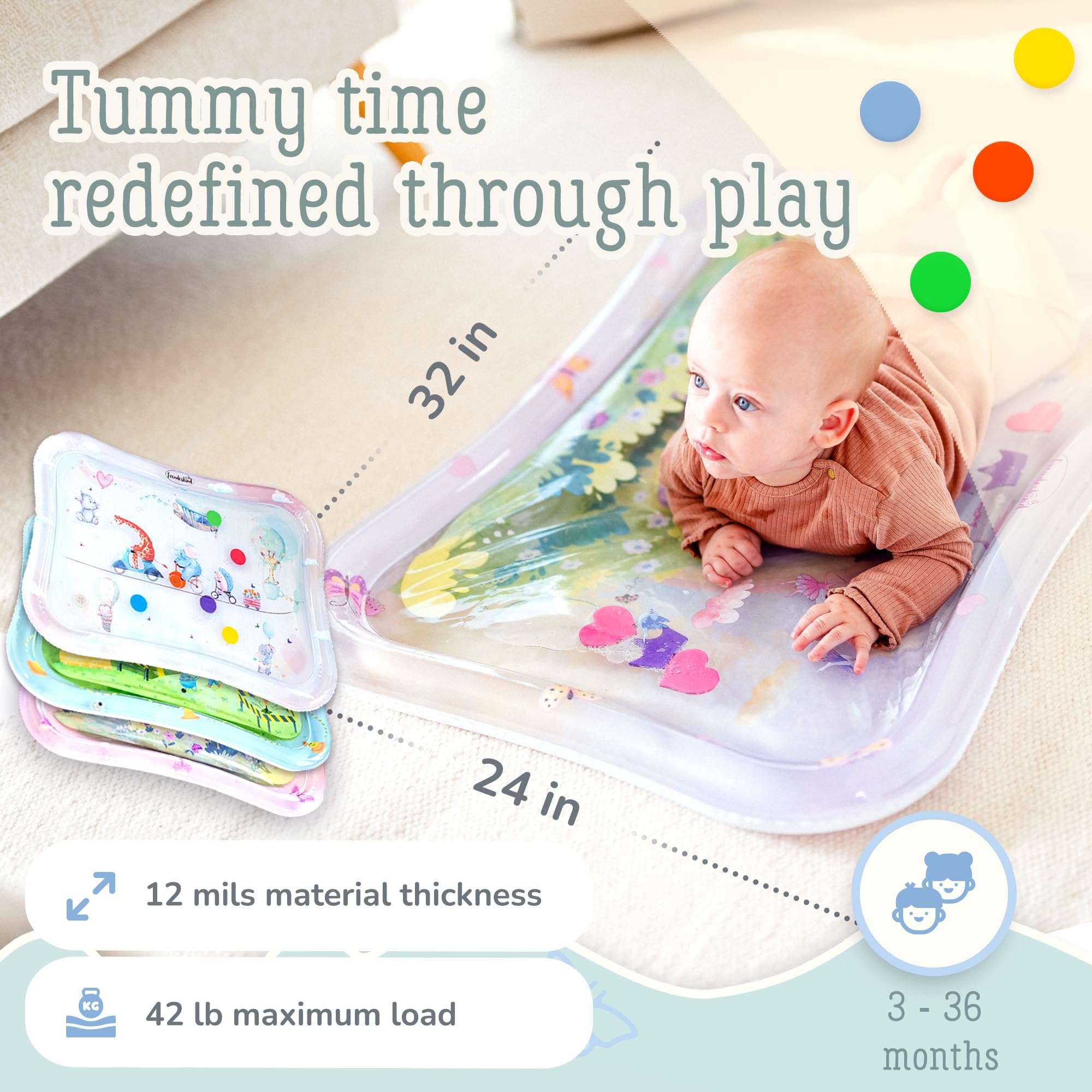Freudeskind water play mat ready-to-use packaging and easy setup for families.