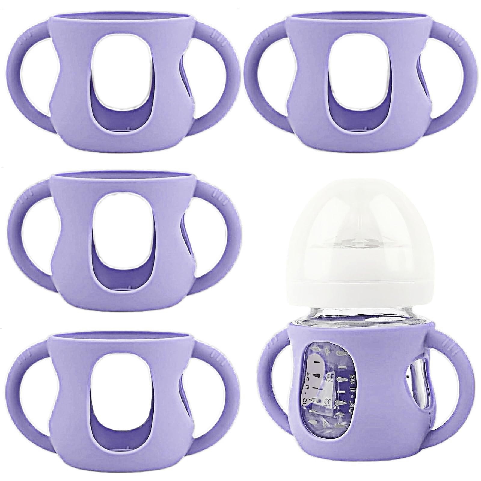 Frezonika Avent sleeve light purple 4oz protects the glass bottle during use