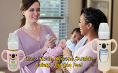 Frezonika koala-design-grip-sleeve offers a cute, functional grip for comfortable feeding.